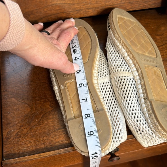 Chanel open weave and leather espadrille - Picture 11 of 11
